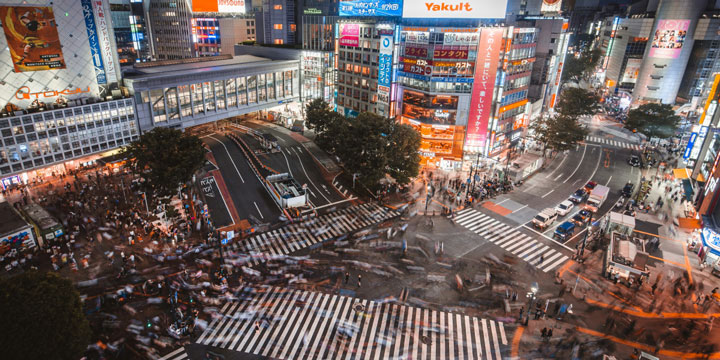 Shibuya is the busiest crossing